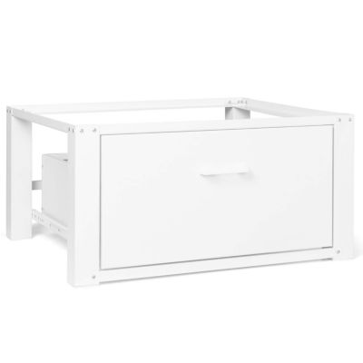 Support pour machine à laver 63 x 54 cm socle réhausseur en métal avec tiroir
