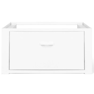 Support pour machine à laver 63 x 54 cm socle réhausseur en métal avec tiroir