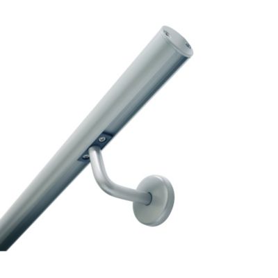 Support pour main courante murale aluminium gris, Opalu KORDO