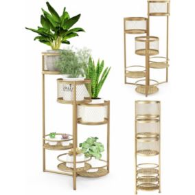 Support pour Plantes à 6 étages en Métal Support de Pots de Fleurs Pliable Support de Pots de Fleurs