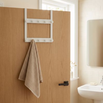 Support pour porte 2x5 têtes Koros blanc GoodHome