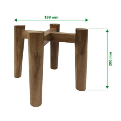 Support pour pot de fleurs en bois d'acacia Ø.13 x H.20 cm Verve