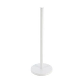 Support Réserve papier toilette WC en métal Blanc H 42 cm