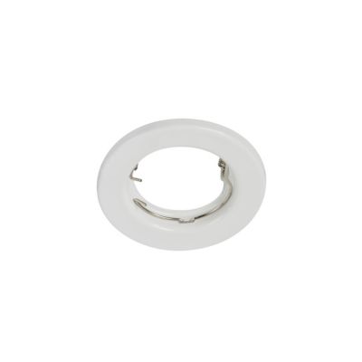 Support rond pour spot encastrable IP20 ⌀8,2xH.3,2cm métal blanc