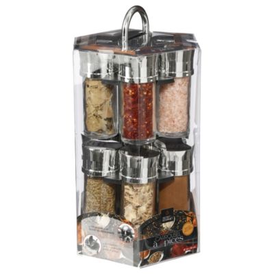 Support rotatif avec 12 pots à épice 5Five noir