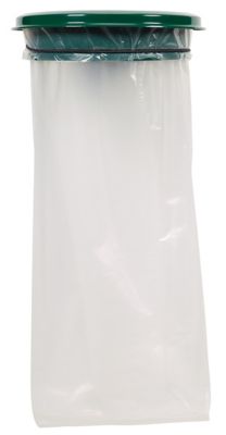 Support sac mural avec couvercle 110L vert mousse Collecmur Essentiele - ROSSIGNOL - 57953