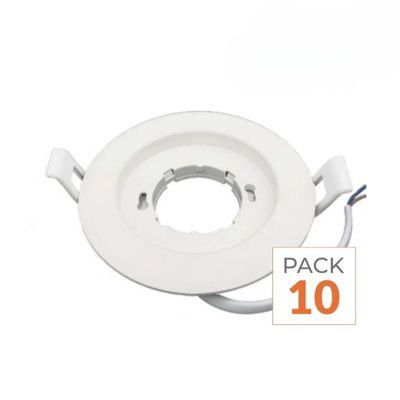 Support Spot Encastrable GX53 LED Rond BLANC - Pack de 10 - SILAMP