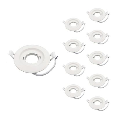 Support Spot Encastrable GX53 LED Rond BLANC - Pack de 10 - SILAMP