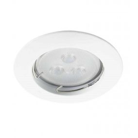 Support Spot Encastrable Plafond GU10 AC220-240V Blanc Rond IP20 - perçage 55mm