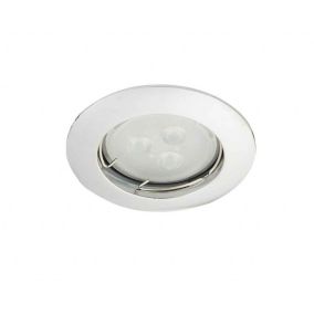 Support Spot Encastrable Plafond GU10 AC220-240V Orientable 30 Chrome Rond IP20 - perçage 55mm