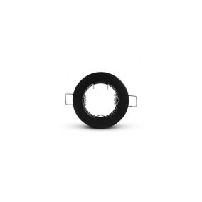 Support Spot Encastrable Plafond Rond Noir 78 mm