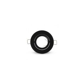 Support Spot Encastrable Plafond Rond Orientable 60 Noir 86 mm