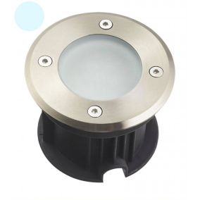 Support Spot Encastrable Sol 2W 110lm 120 DC12V étanche IP67 Rond - Blanc Froid 6000K perçage 85mm Diffuseur Dépoli