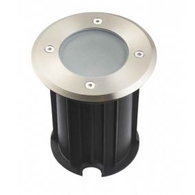 Support Spot Encastrable Sol GU10 220V étanche IP67 Rond - perçage 98mm Diffuseur Dépoli