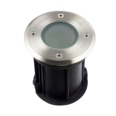 Support Spot Encastrable Sol GU5.3 MR16 12V étanche IP67 Rond - perçage 90mm Diffuseur Dépoli