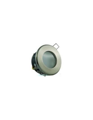 Support spot Led encastrable étanche rond alu brossé - Luminance