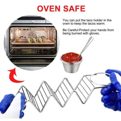 Support à Tacos En Acier Inoxydable - Pratique Pour La Cuisson Et Le Service