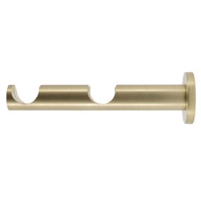 Support tige double tringle à rideau Easy fix métal doré mat Ø20/28mm L.95/175mm Mobois