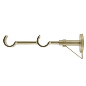 Support tige double tringle à rideau extensible Easy fix métal doré mat Ø20/28mm L.115/215mm Mobois