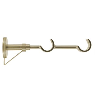 Support tige double tringle à rideau extensible Easy fix métal doré mat ...