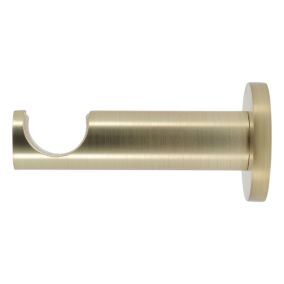 Support tige ouvert tringle à rideau Easy fix métal doré mat Ø20/28mm L.95mm Mobois