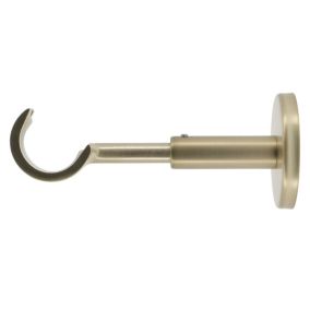 Support tige ouvert tringle à rideau extensible Easy fix métal doré Ø20/28mm L.115/150mm Mobois