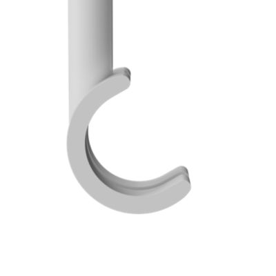 Support tringle à rideau à percer Anafi métal blanc Ø19/28mm GoodHome