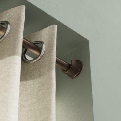 Support tringle à rideau à percer Kozani métal marron Ø19/28mm GoodHome