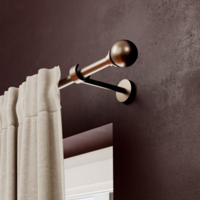 Support tringle à rideau à percer Kozani métal marron Ø19mm GoodHome