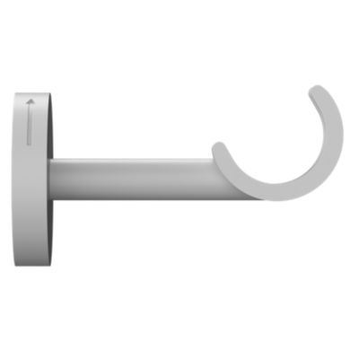 Support tringle à rideau court à percer Anafi métal blanc Ø19/28mm GoodHome