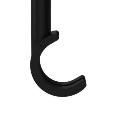 Support tringle à rideau court à percer Araxos métal noir Ø19/28mm GoodHome