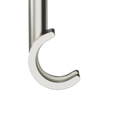 Support tringle à rideau court à percer Athens métal gris chromé Ø19mm GoodHome