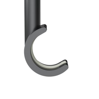 Support tringle à rideau court à percer Tinos métal gris Ø19mm GoodHome