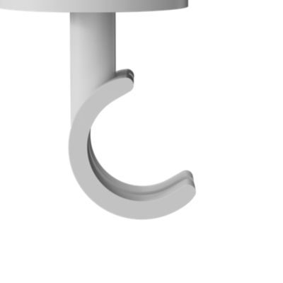 Support tringle à rideau extra court à percer Anafi métal blanc Ø19/28mm GoodHome