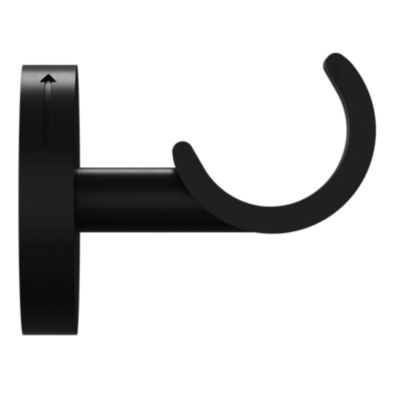 Support tringle à rideau extra court à percer Araxos métal noir Ø19/28mm GoodHome