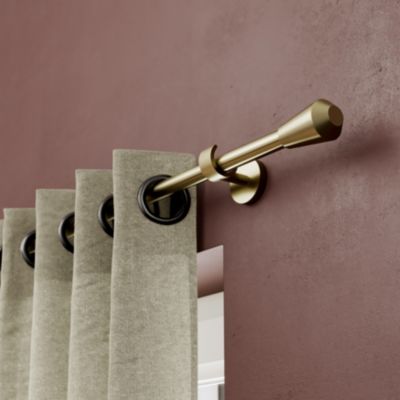 Support tringle à rideau extra court à percer Elasa métal doré Ø19mm GoodHome