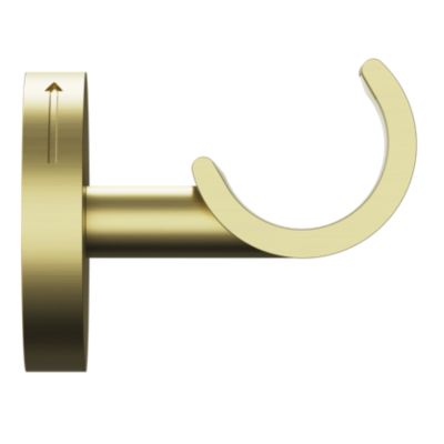 Support tringle à rideau extra court à percer Elasa métal doré Ø19mm GoodHome