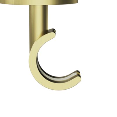 Support tringle à rideau extra court à percer Elasa métal doré Ø19mm GoodHome