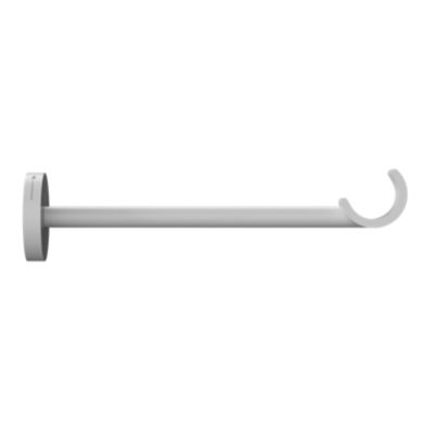 Support tringle à rideau long à percer Anafi métal blanc Ø19/28mm GoodHome