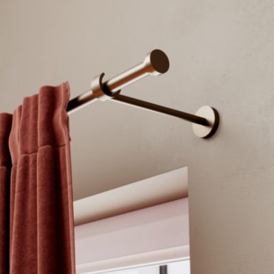 Support tringle à rideau long à percer Kozani métal marron Ø19mm GoodHome