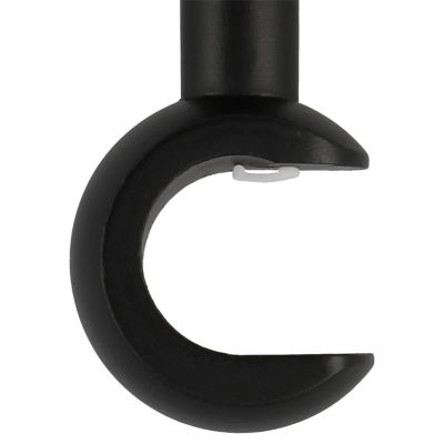 Support tringle à rideau long à percer Lamia bois de hêtre noir Ø28mm GoodHome