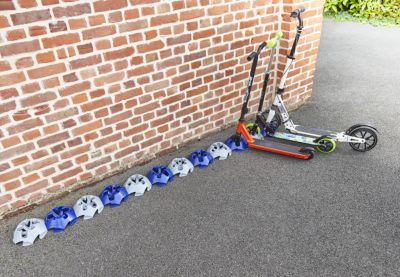 Support trottinette au sol Mottez L. 21 cm gris