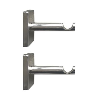 Support universel pour barre à rideau pour trous existants GoodHome Ikaria gris