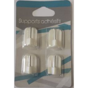 Supports adhésifs - Tringle à rideaux - Blanc