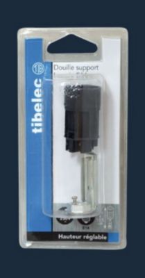Supports bougies E14 2A 250V 60W femelle pas 10x1 H.65mm