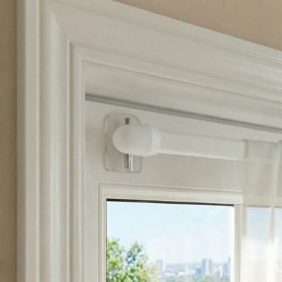 Supports pour barre de vitrage x4 Blanc mat