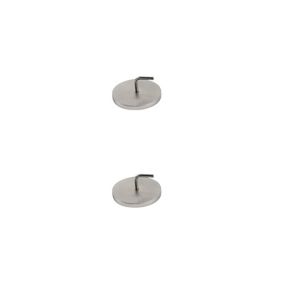 Supports ronds pour barre de vitrage Nisis GoodHome x2 Nickel