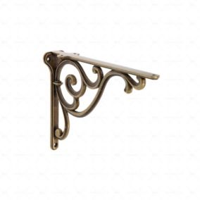 Supports étagères en zamac  Diamètre 250mm x 175mm  Florence antique  Lot de 1