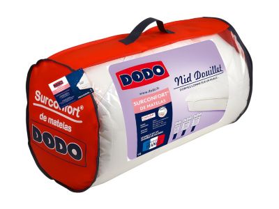 Surconfort de matelas 1 place DODO  - 90x190 cm -NID DOUILLET