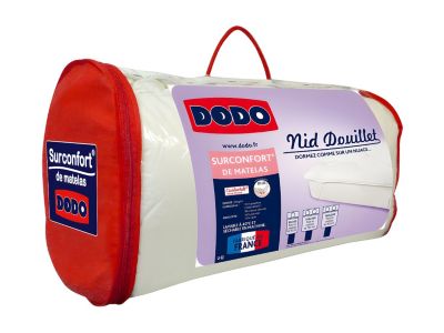 Surconfort de matelas 2 places DODO  - 140x190 cm - NID DOUILLET